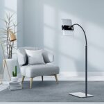 SOOPII Mobile + Tablet Floor Stand [Mobile + Tablet Holder Clip] Tablet Holder Mount with Strong Stable Base, Compatible with iPad Mini Air Pro 12.9/9.7, Galaxy Tab, Cell Phones (4.7''-14'' Devices) - Image 4