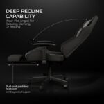 Ergonomic Gaming Chair - with Premium Breathable Alcantara Fabric, Multi Adjustable Armrests, Neck & Lumbar Support - Image 5