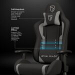 Ergonomic Gaming Chair - with Premium Breathable Alcantara Fabric, Multi Adjustable Armrests, Neck & Lumbar Support - Image 7