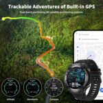 Military Smart Watch with GPS, Pressure/Altitude/Compass, Rugged Smartwatch for Men with 650mAh Extra-Large Battery, Answer/Make Call, 100+ Sports Mode, Metal Body Fitness Tracker for Android iOS - Image 3