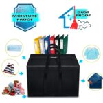 Storite Big 85 L Moisture Proof Nylon Clothes Storage Bag Organiser for Books Magazine, Stationery Paper, Document Toy Storage -(Black, 57x 36.8X 40.5 cm) Rectangular - Image 4