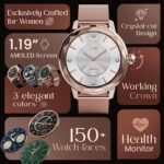 GOBOULT Newly Launched Alora Smart Watch 1.19'' AMOLED Display, BT Calling, Rotating Bezel, 150+Watchfaces, 800 Nits Brightness, AI Voice Assistant, SpO2 Monitoring, 120+ Sports Mode (Rose Gold) - Image 3