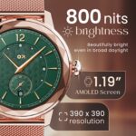 GOBOULT Newly Launched Alora Smart Watch 1.19'' AMOLED Display, BT Calling, Rotating Bezel, 150+Watchfaces, 800 Nits Brightness, AI Voice Assistant, SpO2 Monitoring, 120+ Sports Mode (Rose Gold) - Image 5