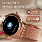 GOBOULT Newly Launched Alora Smart Watch 1.19'' AMOLED Display, BT Calling, Rotating Bezel, 150+Watchfaces, 800 Nits Brightness, AI Voice Assistant, SpO2 Monitoring, 120+ Sports Mode (Rose Gold) - Image 7