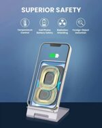UNIGEN® AUDIO UNISTAND Flex Foldable Wireless Charging Stand Aluminum Alloy Compatible with iPhone 8-17 & All Wireless Compatible Devices | Fast Charging Desk Charger (WT) - Image 3