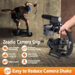 Zeadio Video Handheld Stabilizer, Triple Cold-Shoe Handle Grip with Smartphone Holder、360° Ball Head Mount, Compatible with All Camera Sport Camera DSLR Smartphone - Image 4