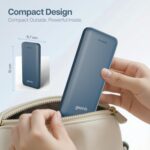 Geonix Helio R100 10000 mAh 22.5W Fast Charging Power Bank, Ultra Slim Power Bank with USB-A Output, Type C PD Output, Type C Input, Wake Up Button, 1 Year Warranty, Blue - Image 6