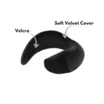 Travel Neck Pillow, Black, Memory Foam, Ergonomic Twisted Design - Image 5