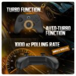 Cosmic Byte Blitz Wireless + Wired Controller for PC, Hall Effect Joystick & Triggers, 1000Hz Polling Rate, Adjustable Vibration, Turbo & Auto Turbo (Black) - Image 4