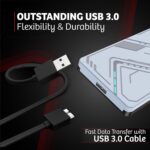 500GB Portable External Hard Drive – 2.5" Slim Hard Drive HDD with USB 3.0 for Desktop, PC, Mac, Laptop, PS3,4,5, and Gaming Systems – Fast Data Transfer (Silver) - Image 4