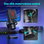 Verilux® Gaming USB Microphone RGB Condenser Mic with Tripod for Recording Streaming Volume Adjustment and Mute Button Function Compatible with PC Laptop Gaming Twitch YouTube - Image 4