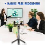 Kratos K14 Selfie Stick Tripod, 100CM Length with Light, 3 in 1 Multifunctional Design, Rechargable LED Light with Two Brighness Levels for Make up, Selfie & Photo Shoot with Bluetooth Remote - Image 3