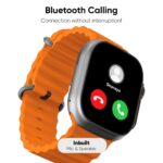 Vaku Luxos® Advanced Bluetooth Calling Smartwatch with 1.99" HD Display Heart Rate & ECG Monitor, Unlimited Watch Faces 10+ Sports Modes, Sleep Tracker Long Battery Life, Silicone Strap-Orange - Image 5