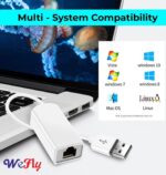 WeFly USB to Rj45 Ethernet Adapter, USB to 10/100/1000 Gigabit Ethernet LAN Network Adapter Compatible for MacBook, Surface Pro, Notebook PC with Windows7/8/10, XP, Vista, Mac - Image 4