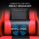 GTPLAYER #1USA Ergonomic Gaming Chair with Massage Lumbar Cushion & Footrest, PU Leather Office Chair for Work, Study Chair for Home, Linked Armrests, Adjustable Headrest, 1 Year Warranty - Image 4