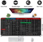 TCCO Office Shortcut Keyboard Pad (80×30 cm) | Extended Desk Mat with Spreadsheet Shortcut Keys | Clear Cheat Sheet Mouse Pad | Smooth Cloth Surface | Non-Slip Rubber Base - Image 3