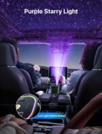 120W Ultra Fast Car Cellular Phone ChargerÂ–4 in 1 Retractable Charger with USB-C Cable & Purple Starry Sky Lights,Dual USB Port,180° Adjustable,Compatible with iOS & Type-C Device(Charger-C3) - Image 4