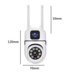 TP PLUS 4+4MP WiFi Dual Lens Mini PTZ CCTV Camera 360° Rotation | HD Night Vision | Two-Way Audio | Motion Detection | Wireless Indoor/Outdoor Security Camera for Home (Dual Lens Mini Dome) - Image 3