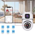 TP PLUS 4+4MP WiFi Dual Lens Mini PTZ CCTV Camera 360° Rotation | HD Night Vision | Two-Way Audio | Motion Detection | Wireless Indoor/Outdoor Security Camera for Home (Dual Lens Mini Dome) - Image 4