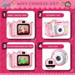 Caddle & Toes Unicorn Kids HD Digital Camera for Selfie & Video Recording with Dual Camera, 4GB SD Card, Carry Bag Included, 2.0" Screen | Fun Games | Birthday Gift for Girls & Boys Age 4-8 Years - Image 3