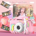 Caddle & Toes Unicorn Kids HD Digital Camera for Selfie & Video Recording with Dual Camera, 4GB SD Card, Carry Bag Included, 2.0" Screen | Fun Games | Birthday Gift for Girls & Boys Age 4-8 Years - Image 4