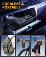 Cordless Tyre Inflator for Car & Bike |170 PSI Air Pump with 4000mAh Battery, Auto Shut-Off & Power Bank | Digital Air Compressor Kit with 5 Preset Modes, 3 SOS Light Modes, 4 Pressure Units - Image 5