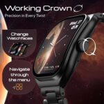 GOBOULT Trail Pro Smartwatch 2.01''3DCurved+ AMOLED Display,BT Calling 5.3, 600Nits Brightness, IP68, 250+ Watchfaces, 123+ Sports Modes, AI Voice Assistant, SpO2 Tracking (Jet Black) - Image 4