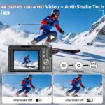 4K Digital Camera for Photography and Video, 56MP Autofocus Vlogging Camera for YouTube, 3" 180° Flip Screen & 16X Digital Zoom, Compact Travel Cameras with 32GB SD Card for Beginners & Adults - Image 4