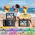 4K Digital Camera for Photography and Video, 56MP Autofocus Vlogging Camera for YouTube, 3" 180° Flip Screen & 16X Digital Zoom, Compact Travel Cameras with 32GB SD Card for Beginners & Adults - Image 5