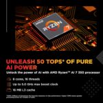 HP Omen, AMD Ryzen AI 7 350, 8GB RTX 5050, 24GB DDR5(Upgradeable) 1TB SSD, 165Hz, 2k WUXGA, 3ms, 400 nits, 16'(40.6cm) Win11, M365* Office24, Black, 2.44kg, ap0165AX, RGB, AI Gaming Laptop - Image 3