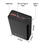 ZEBRONICS 20000 mAh Compact Power Bank, 22.5W Super Fast Charging, PD3.0 (PPS), Dual Type-C & USB-A, LED Indicator, Metal Body, for All Mobiles, Tablet & Other Devices EnergiTank 20MR1 (Midnight) - Image 4