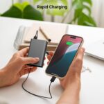 ZEBRONICS 20000 mAh Compact Power Bank, 22.5W Super Fast Charging, PD3.0 (PPS), Dual Type-C & USB-A, LED Indicator, Metal Body, for All Mobiles, Tablet & Other Devices EnergiTank 20MR1 (Midnight) - Image 5