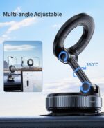 Magnetic Phone Holder Stand with Strong Suction Base – 360° Rotatable Adjustable Mobile Stand for Desk - Image 3