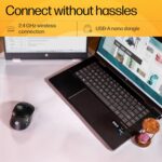 HP M120 Wireless Mouse, USB-A Nano dongle, 2.4 GHz Wireless Connection, 6 Buttons, Up to 1600 dpi, Optical Sensor, Ergonomic Design, 12-Month Battery Life, 1-Year Warranty, 60g±5%, Black, 7J4G4AA - Image 5