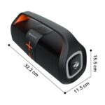 ZEBRONICS 30 Watts Portable Bluetooth Speaker, 10 Hours Playback, Dual 6.6cm Powerful Drivers, Dual Passive Radiator, mSD, TWS, Call Function, BTv5.3, USB, RGB LED (Sound Feast 200) - Image 4