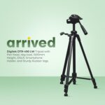 Digitek (DTR-490 LW) Foldable Tripod Stand with Smartphone Holder, Pan Head & Quick Release Plate, 4.92ft Max Height, 4kg Load, Rubberised Legs, 3-Section Adjustable for DSLR & Smartphones - Image 3