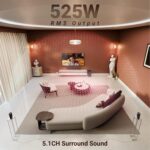 Zebronics Zeb-Juke BAR 9700 PRO Dolby Atmos Bluetooth Home Theater Soundbar with Subwoofer Supporting 4K HDR, Wall Mount, USB, AUX, Optical in, 3xHDMI & Remote Control. (525 Watt, 5.1 Channel) - Image 3