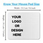 SHERISH Customised Mouse Pad – 19x23 cm Personalised Print (Logo, Text, Photo) for Business & Personal, Smooth Cloth Surface, Non-Slip, Waterproof & Durable Desk Mat for Laptop, Gaming & Office Use - Image 3