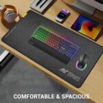 Ant Esports MP320S - Speed Gaming Mouse Pad-XL-Extended Large with Stitched Edges, Waterproof Non-Slip Base for Gaming & Office – Black - Image 4