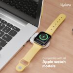 Lifelong iWatch Wireless Charger, USB-A, Travel-Friendly, Cable-Free, Compact & Lightweight with Magnetic Output, Compatible with 9/8/7/SE/6/5/4/3/2/1, White - Image 3