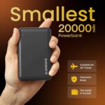 Ambrane 20000 mAh Mini Power Bank with 22.5W Fast Charging, Pocket Size, Triple Output, Type C PD (Input & Output), Li-Polymer, Made in India + Type C Cable (Powerlit XL Lite, Black) - Image 5
