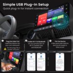 Portronics Tune Lite, Mini 2-in-1 Wireless CarPlay/Android Auto Receiver, Converts Wired to Wireless, Plug & Play, Only for Cars with OEM Installed Wired Android Auto/CarPlay, Android 12+ & iOS 15+ - Image 4