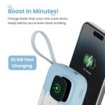 Armor Scoop Power Bank 10000mAh Fast Charging 22.5W | 2 Built-in Cables | 2 Output Ports | Type C Input & Output | Supports Android, Apple, Tablets, Earbuds, Watch | 5 Layer Protection (Frost Bite) - Image 4