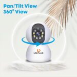 UNIPLUS Alpha 4MP Wi-Fi Smart Home Security Camera | 360° View, Night Vision, Pan & Tilt, 2-Way Audio, Motion Detection, SD Card Support, Alexa Compatible – UP-4M PT-CC - Image 3