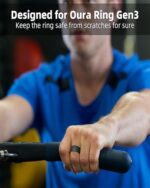 INOCEAN 2 Pcs Smart ring Protector Sleeve Accessories, Ring Cover, Silicone Cover Working Out Accessories Men Women-M for 11 12 13 14 - Image 5
