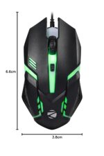 ZEBRONICS Uzi High Precision Wired Gaming Mouse with 4 Buttons, Rainbow LED Lights, DPI Switch with 800/1200/1600/2400 DPI, Plug & Play, 3 Million clicks, Lightweight Mouse - Image 4