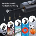 Portable Air Compressor, Rechargeable Tire Inflator 150PSI 8000mAH Cordless Emergency LED Light Electric Air Pump for Car Tire Bicycles Motorcycle Balls With Power Bank (Black) - Image 6