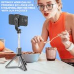 WeCool S1 Selfie Stick Tripod, 3-in-1 Multifunctional Design with Detachable Wireless Remote, Portable & Lightweight Phone Tripod for Vlogging, Photography, iPhone & Android Smartphones - Image 3