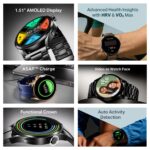 Boat Chrome Horizon, Premium Metal Body, Video Watch Faces, 1.51”(3.83cm) AMOLED Round Display, HRV & VO2 Max, Auto-Activity Detection, ASAP Charge, HRV Smartwatch for Men & Women (Coco Brown) - Image 3