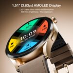 Boat Chrome Horizon, Premium Metal Body, Video Watch Faces, 1.51”(3.83cm) AMOLED Round Display, HRV & VO2 Max, Auto-Activity Detection, ASAP Charge, HRV Smartwatch for Men & Women (Coco Brown) - Image 4
